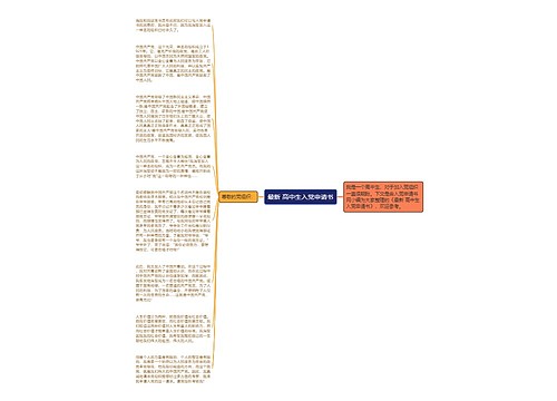 最新 高中生入党申请书