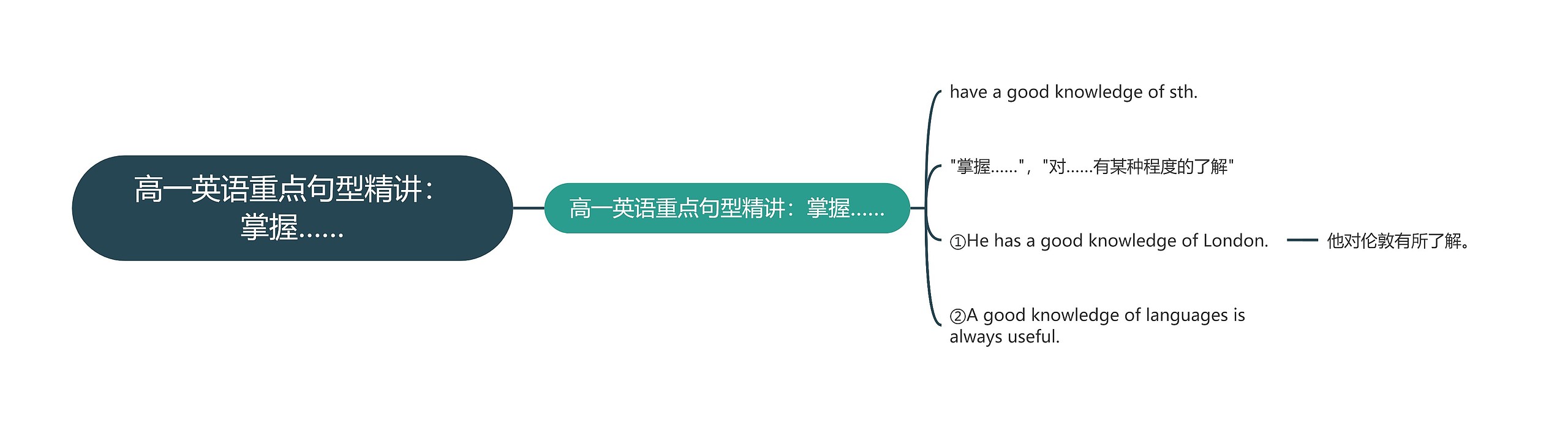 高一英语重点句型精讲：掌握……