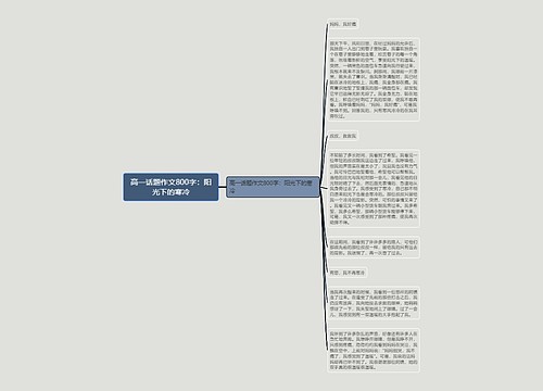 高一话题作文800字：阳光下的寒冷