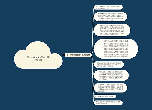 高一叙事作文800字：高中那些事