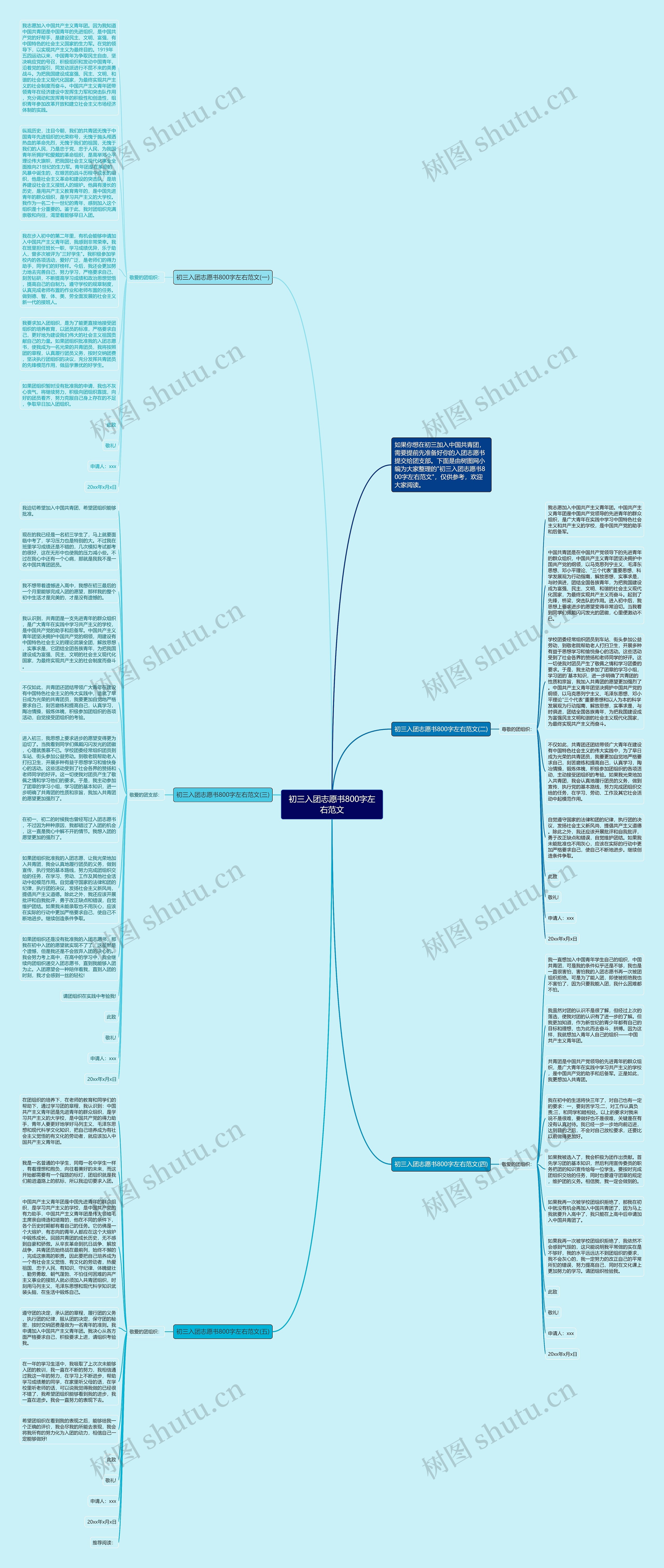 初三入团志愿书800字左右范文思维导图