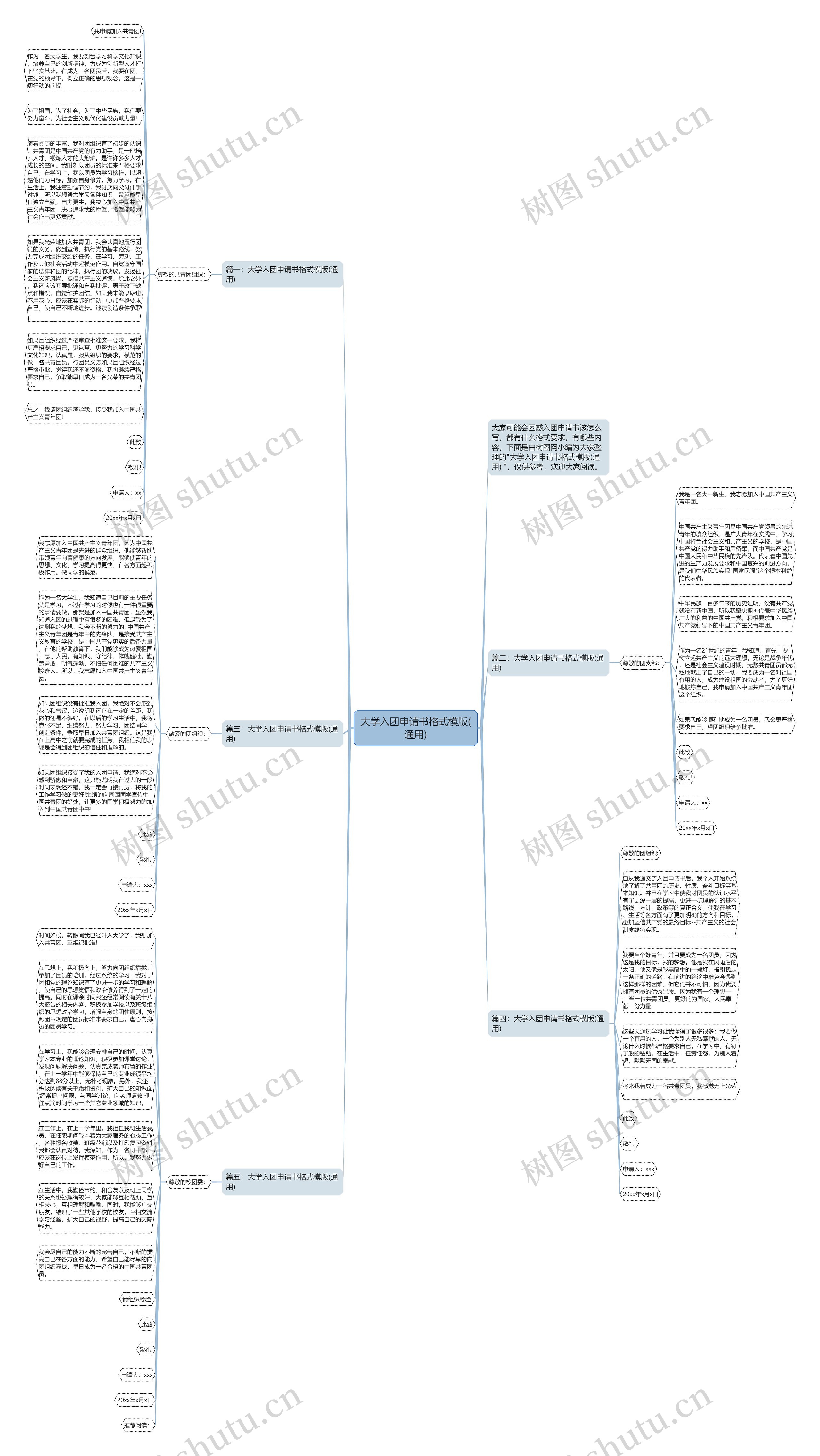 大学入团申请书格式模版(通用)