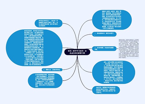 新高一数学学习指导:应养成怎样的解题习惯 新高一数学学习指导:应养成怎样的解题习惯