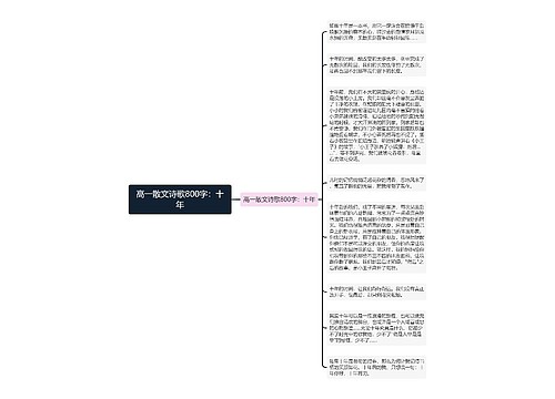 高一散文诗歌800字：十年