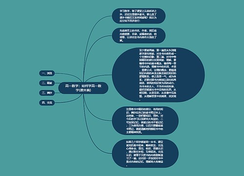 高一数学：如何学高一数学(课外篇)