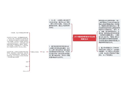 2014最新辞职报告写法规则附范本