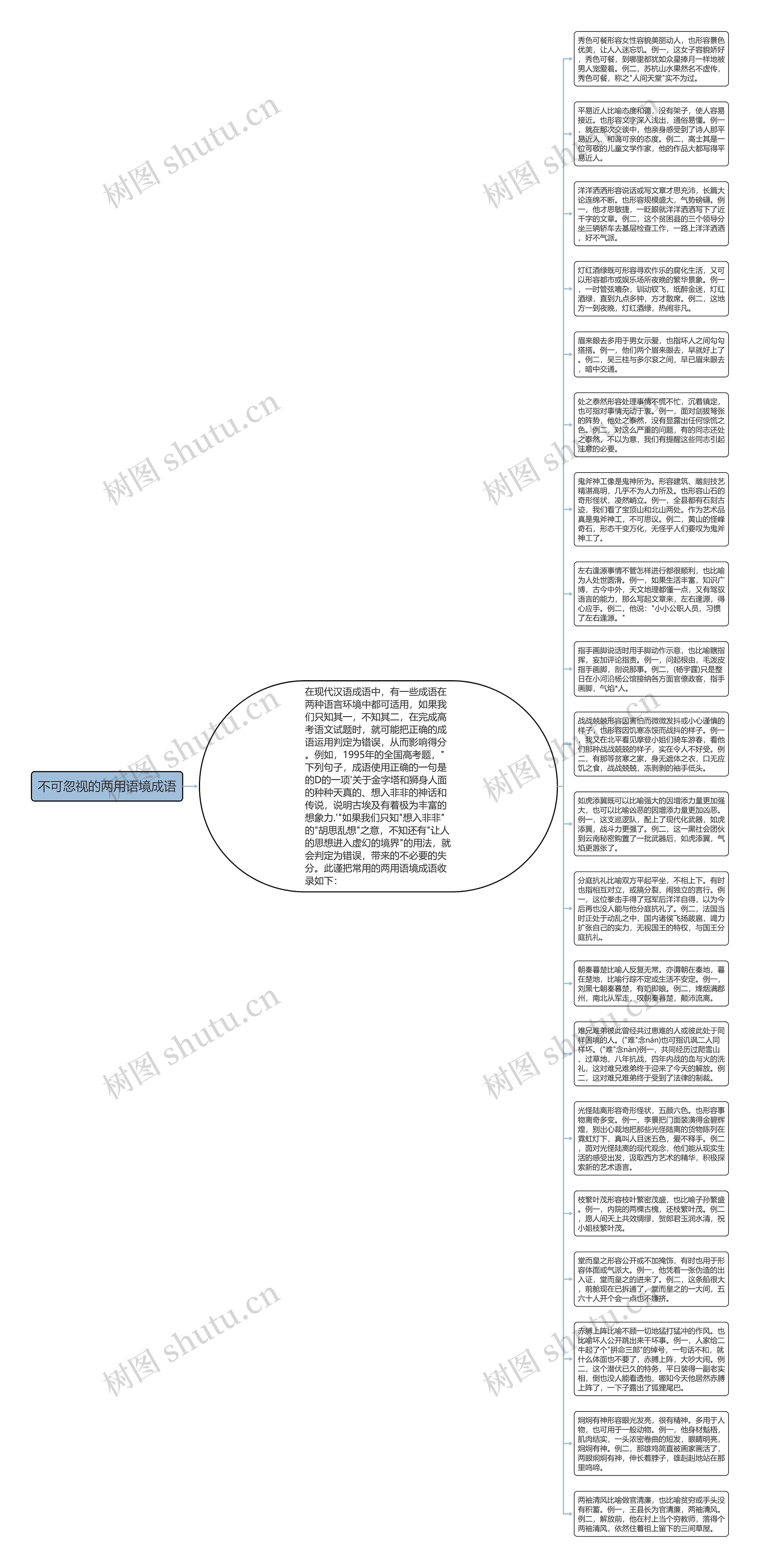 不可忽视的两用语境成语思维导图