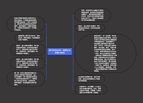 数学知识应用：倒推法玩拿硬币游戏