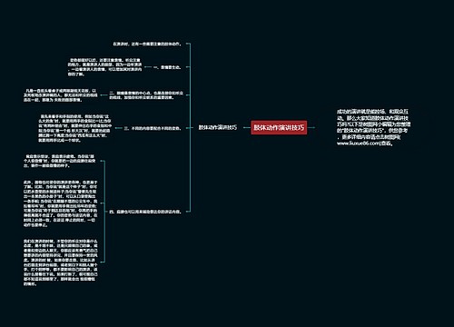 肢体动作演讲技巧