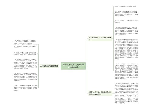 高一政治教案：人民代表大会制度(7)