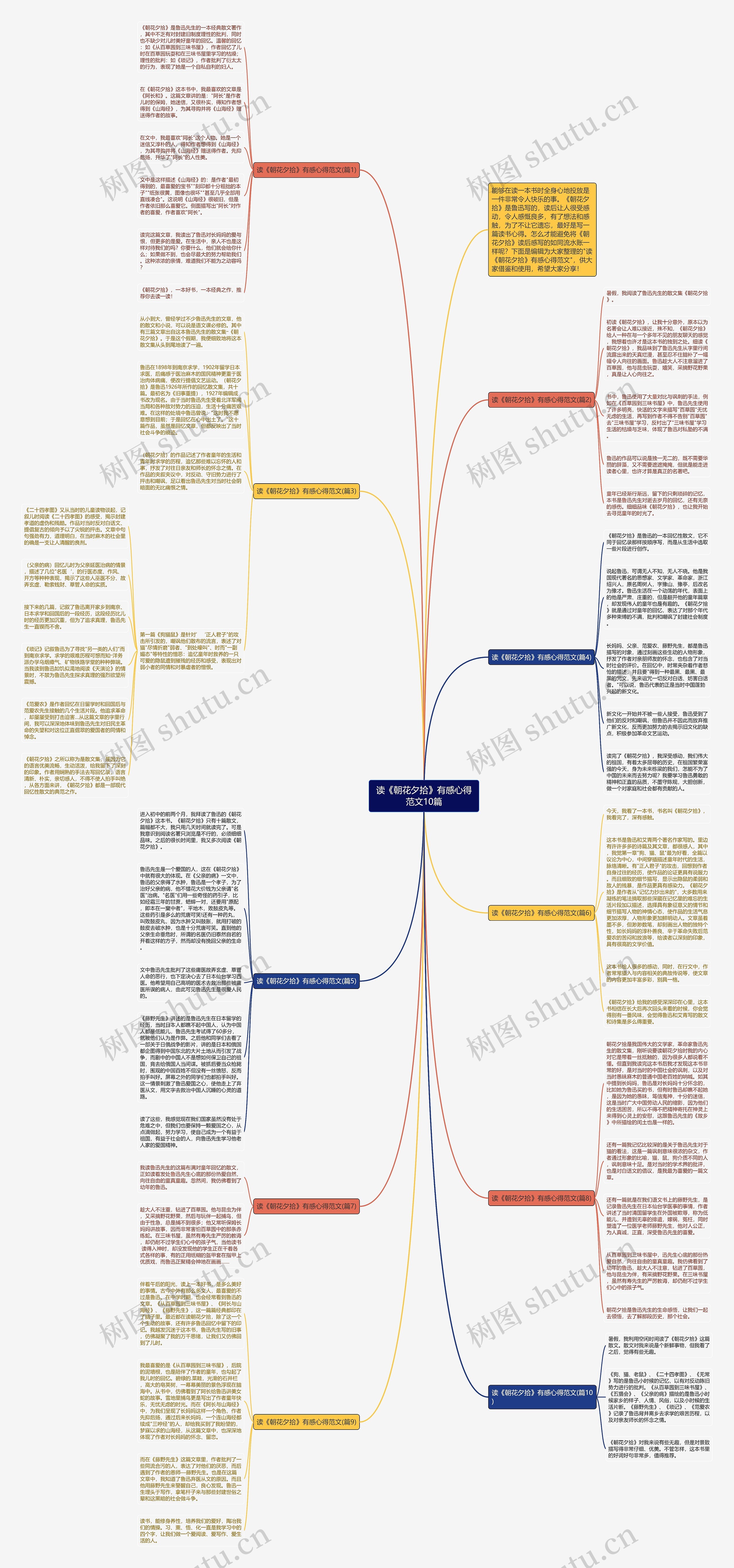 读《朝花夕拾》有感心得范文10篇思维导图