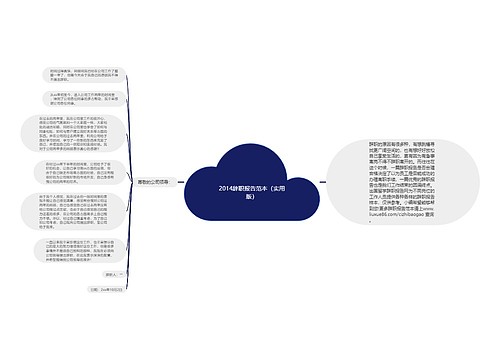 2014辞职报告范本（实用版）