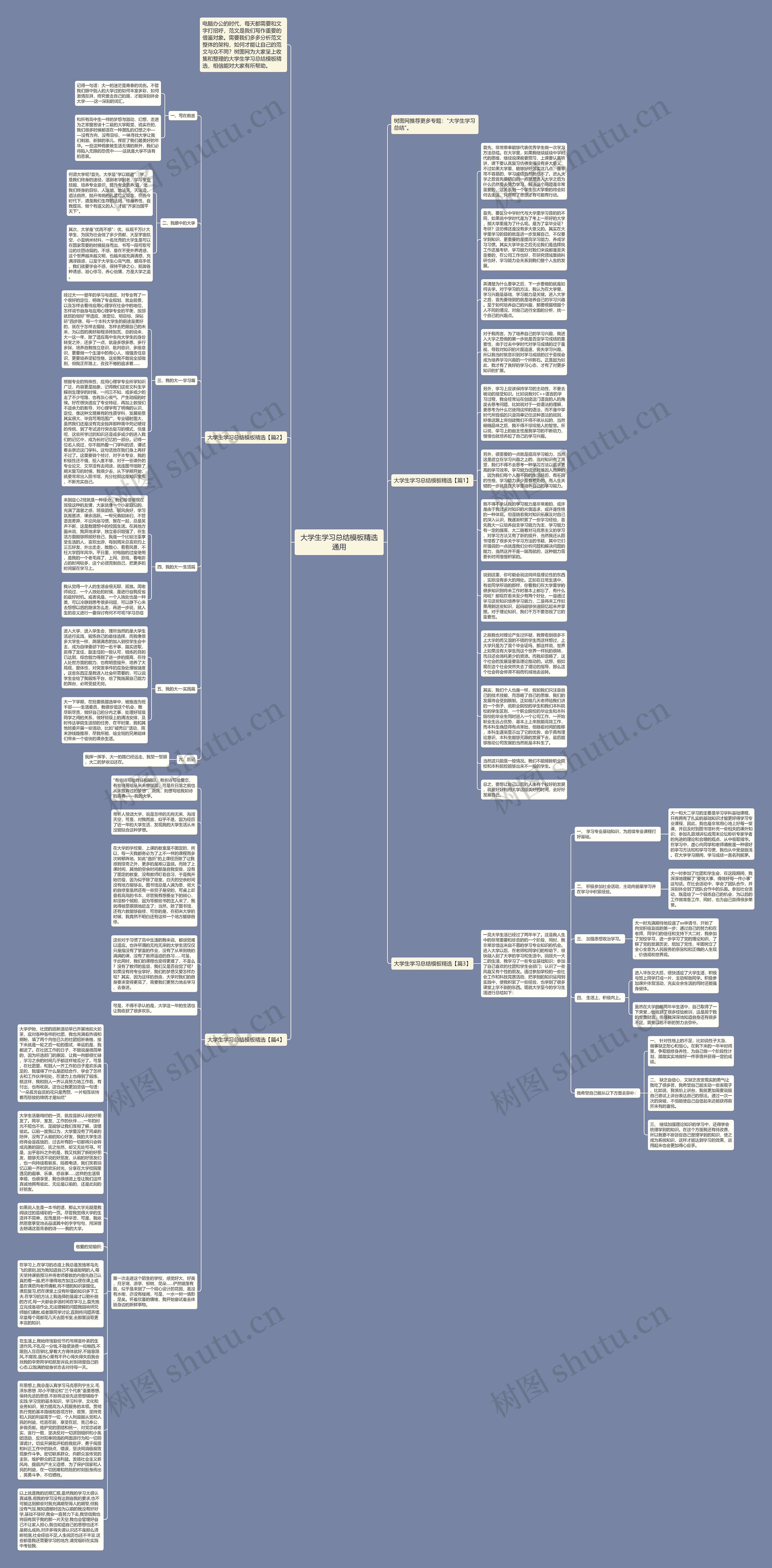 大学生学习总结精选通用思维导图