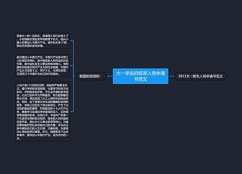 大一学生的标准入党申请书范文