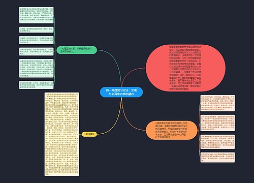 高一地理复习方法：实现与初高中内容的融合