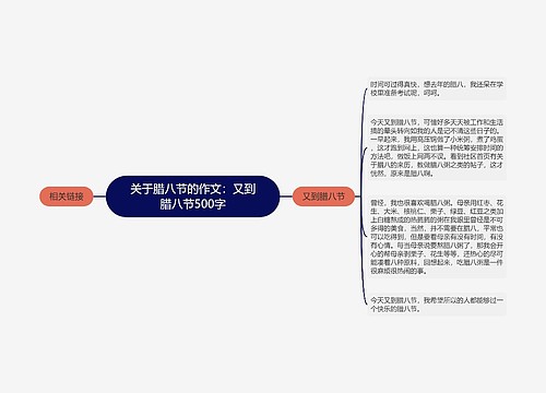 关于腊八节的作文：又到腊八节500字