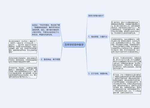 怎样学好高中数学