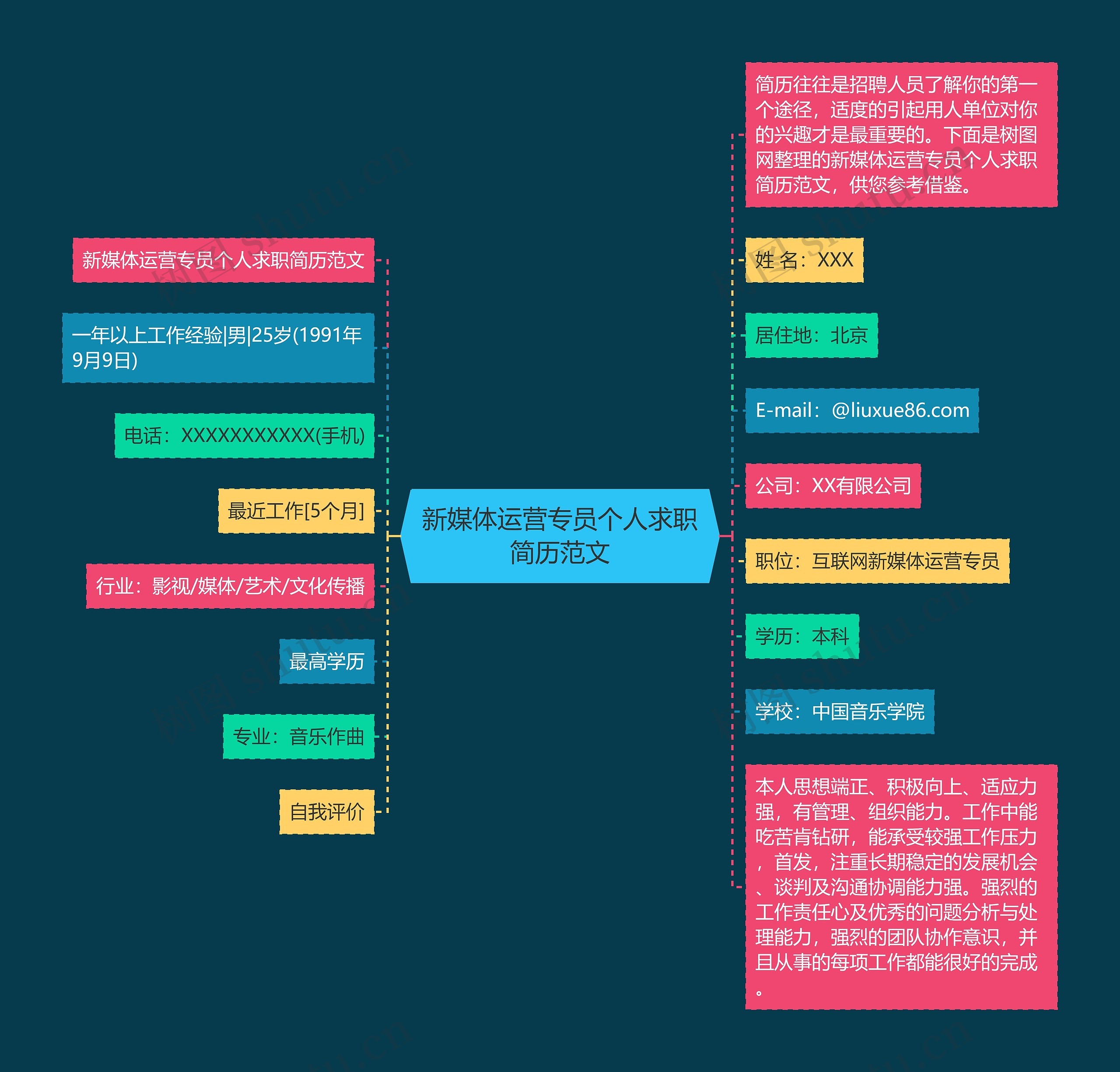 新媒体运营专员个人求职简历范文