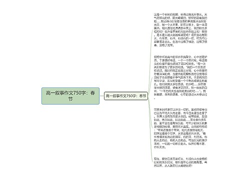 高一叙事作文750字：春节