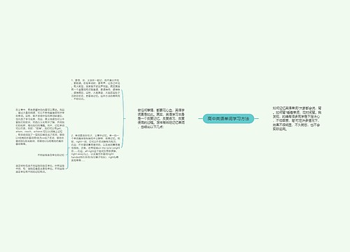 高中英语单词学习方法