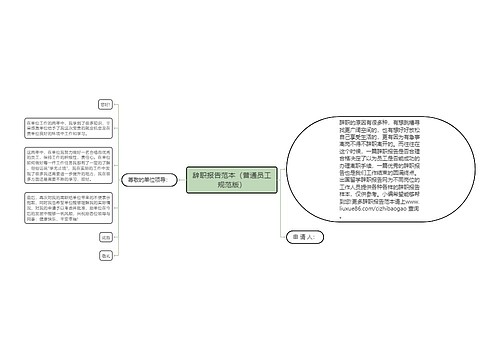 辞职报告范本（普通员工规范版）