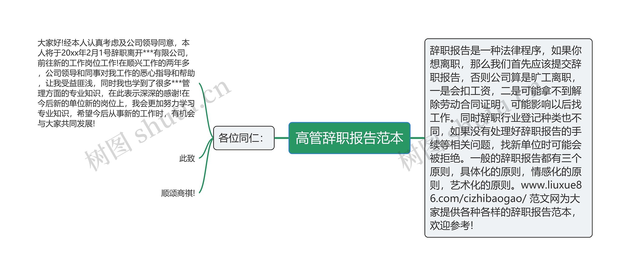 高管辞职报告范本
