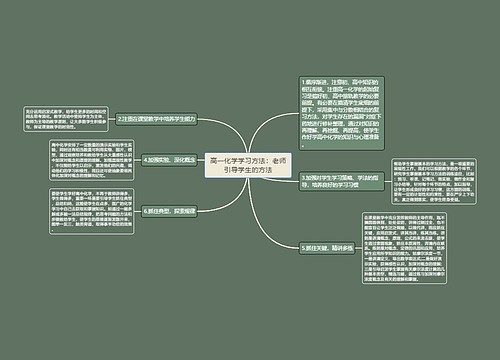 高一化学学习方法：老师引导学生的方法