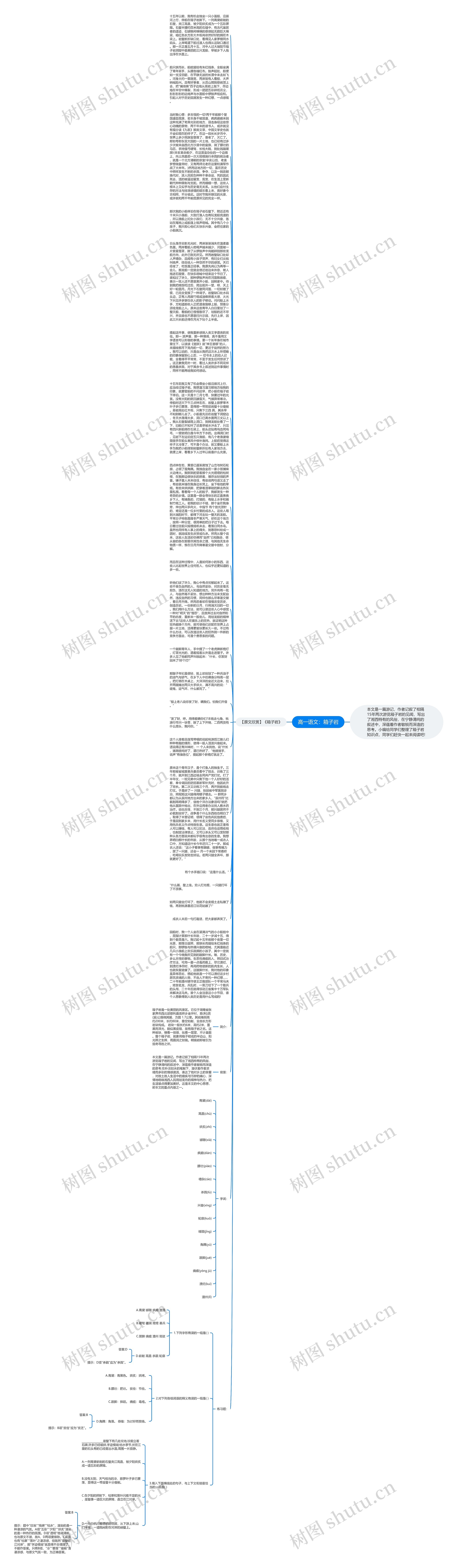 高一语文：箱子岩思维导图