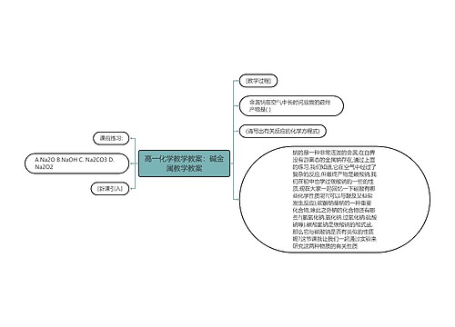 高一化学教学教案：碱金属教学教案