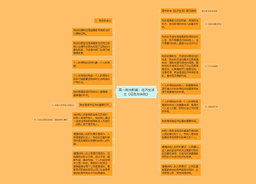 高一政治教案：经济生活之《征税与纳税》