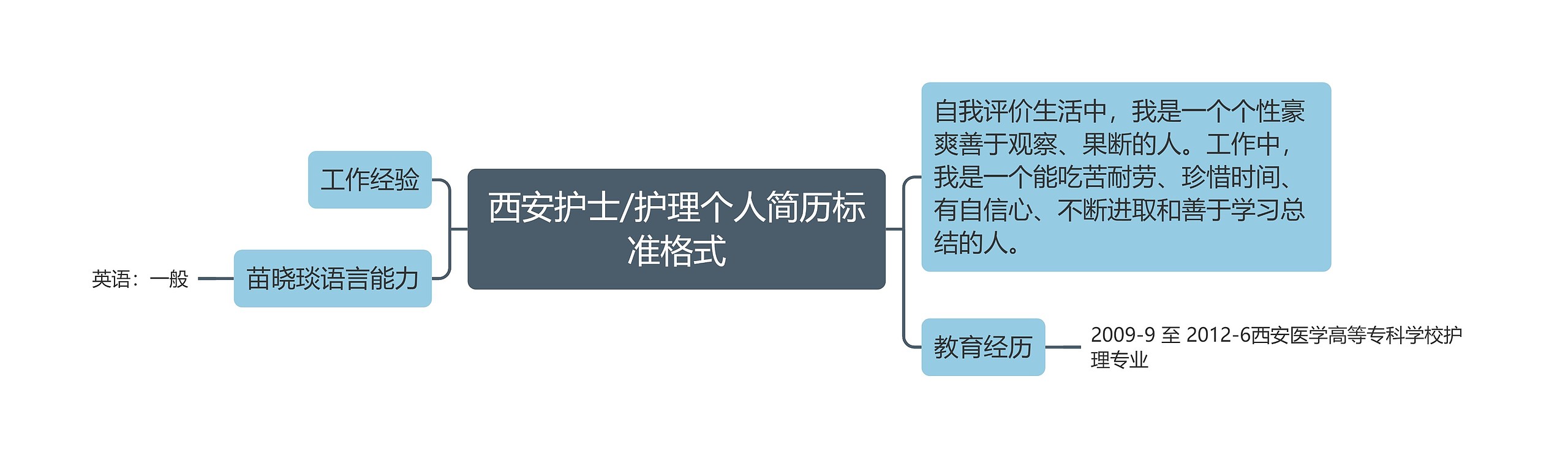 西安护士/护理个人简历标准格式