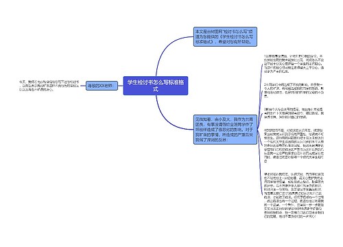 学生检讨书怎么写标准格式