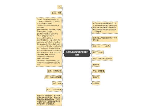 总裁办公司助理求职简历范文