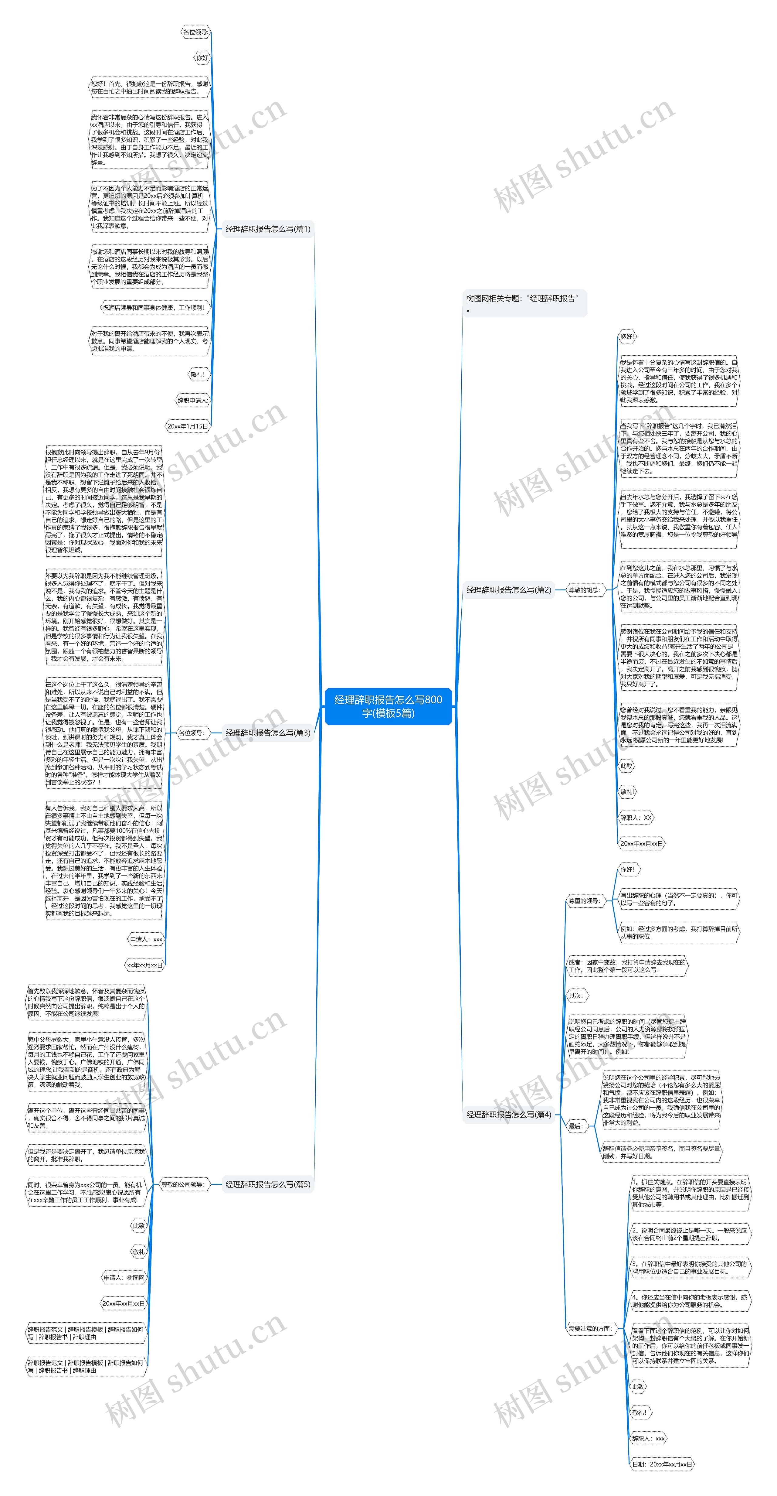 经理辞职报告怎么写800字(5篇)思维导图
