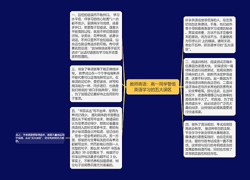 教师寄语：高一同学警惕英语学习的五大误区