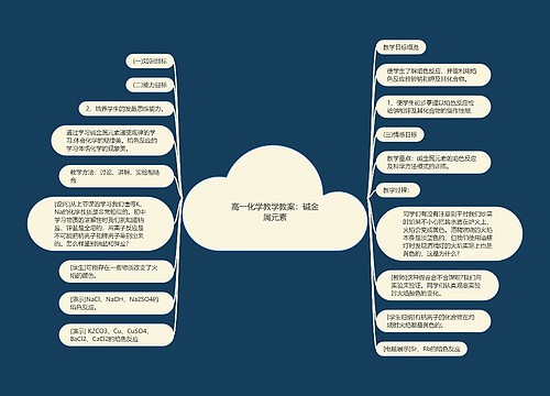 高一化学教学教案：碱金属元素