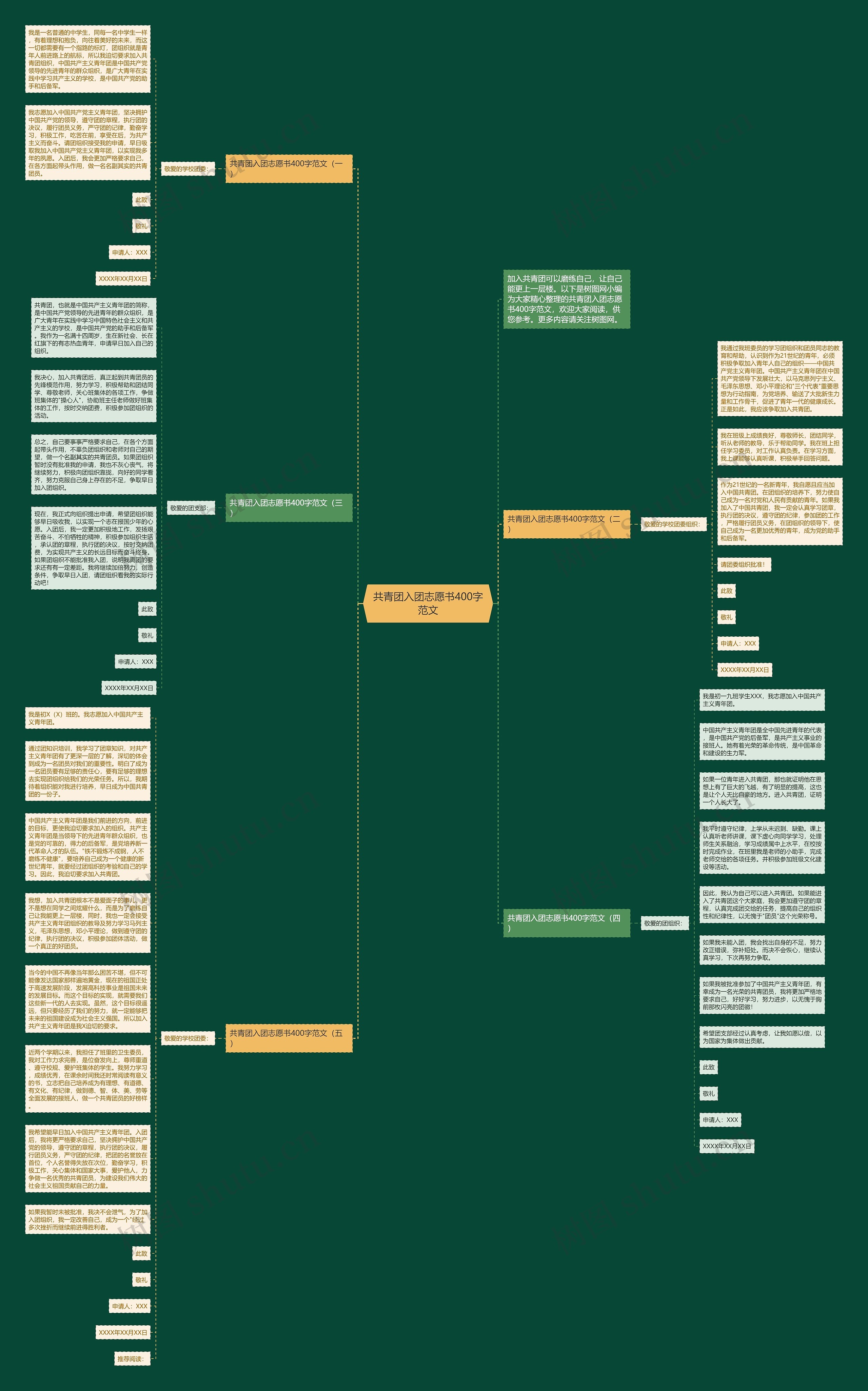 共青团入团志愿书400字范文思维导图