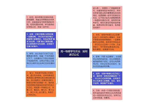 高一物理学习方法：如何速记公式