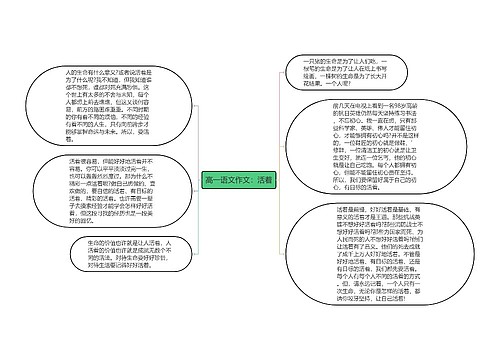 高一语文作文：活着