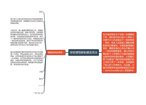 学校领导辞职报告范本