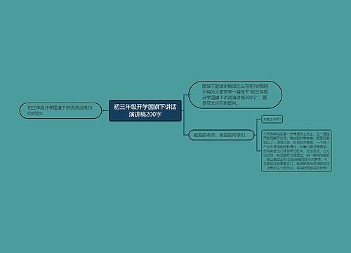 初三年级开学国旗下讲话演讲稿200字