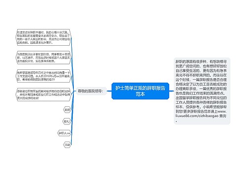 护士简单正规的辞职报告范本