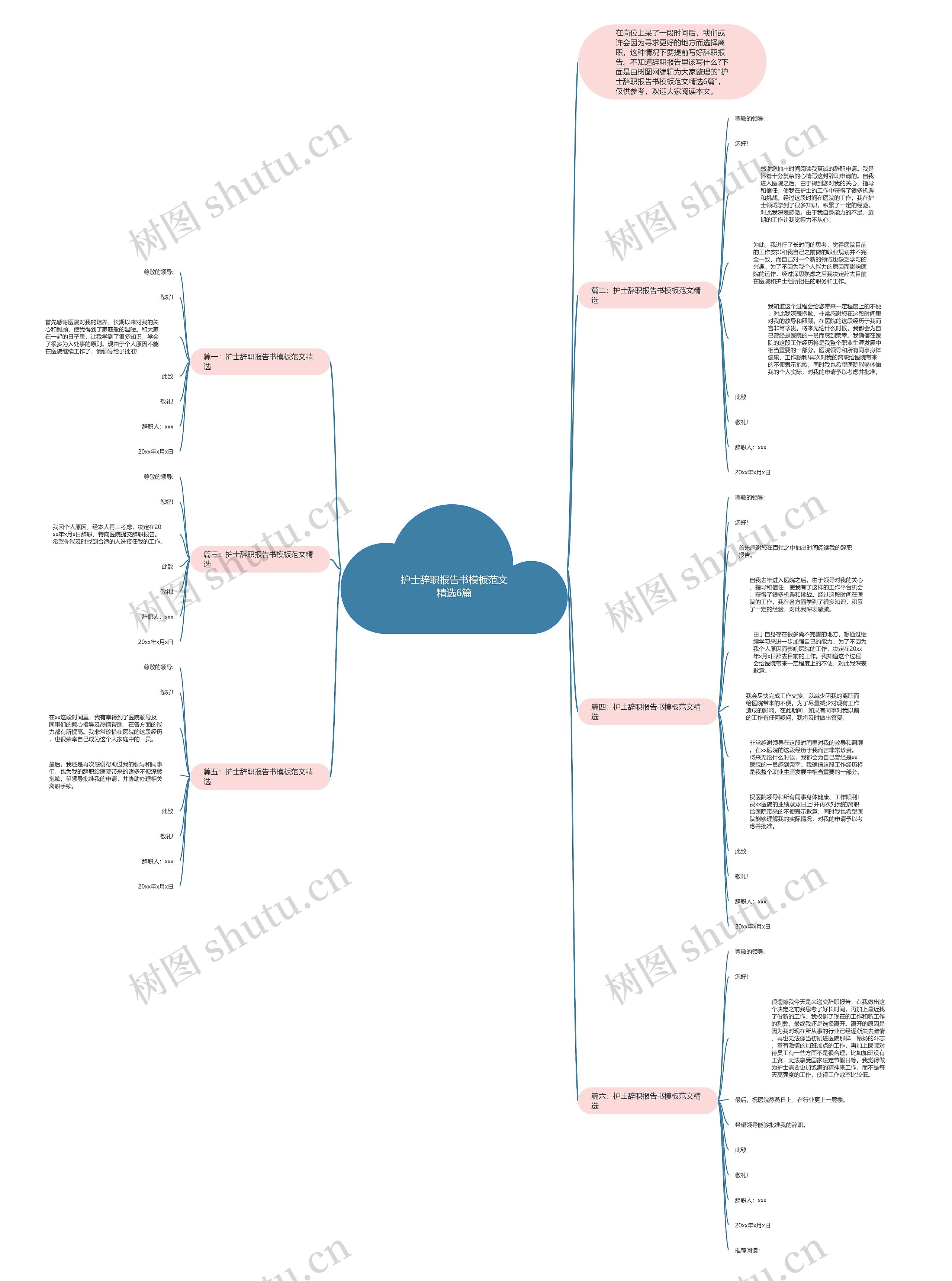 护士辞职报告书范文精选6篇思维导图