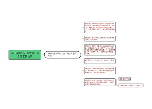 高一数学知识点大全:集合元素的性质 高一数学知识点大全:集合元素的性质