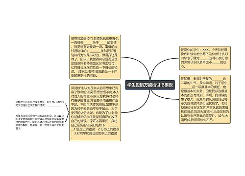 学生犯错万能检讨书模板