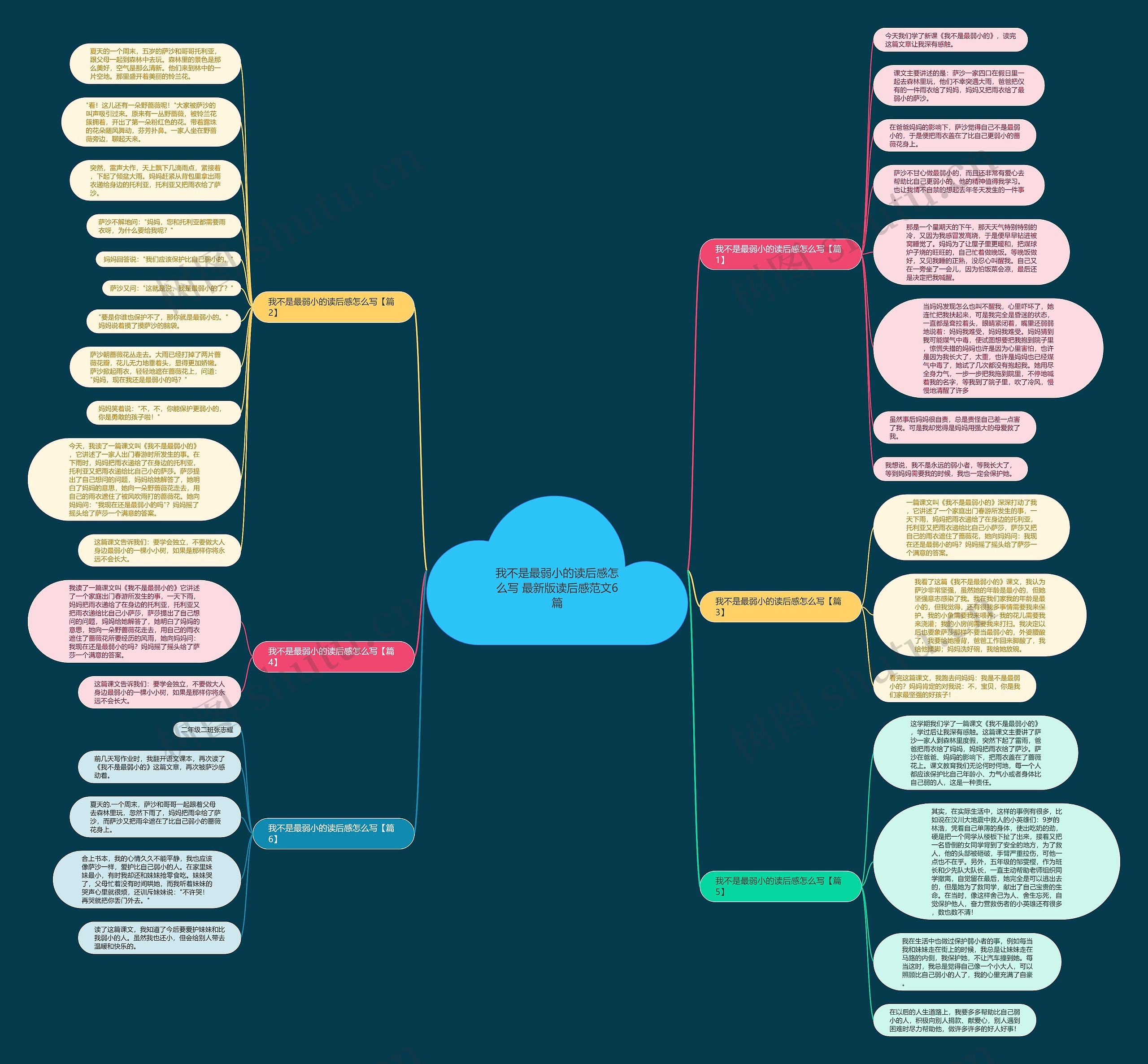 我不是最弱小的读后感怎么写 最新版读后感范文6篇思维导图
