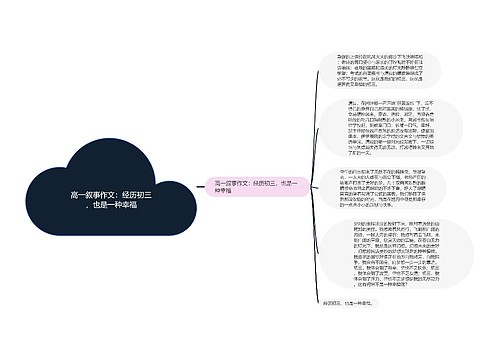 高一叙事作文：经历初三，也是一种幸福