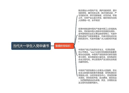 当代大一学生入党申请书