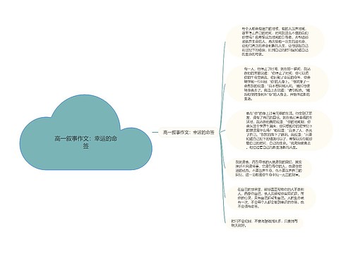 高一叙事作文：幸运的命签