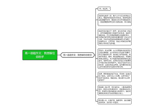 高一话题作文：我想握住你的手